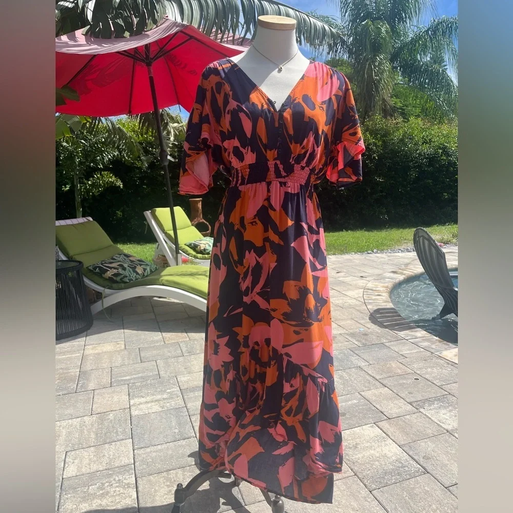 Anthropologie Abel The Label Floral Midi Dress - size medium - Picture 3 of 14